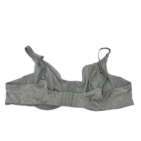 SKIMS Cotton Jersey Underwire T-Shirt Bra Light Heather Grey Size 46D NEW - Picture 5 of 7